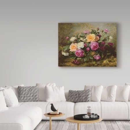 Trademark Fine Art Albert Williams 'Full Blown Roses' Canvas Art, 14x19 BL01815-C1419GG